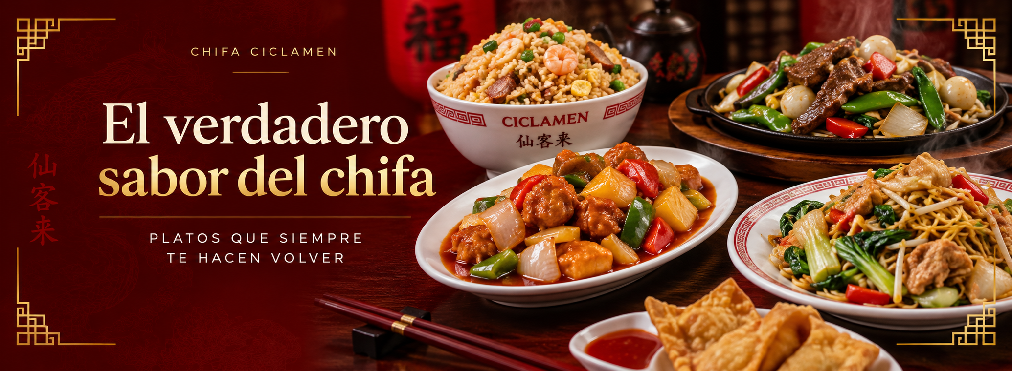 El verdadero sabor del chifa. Platos que siempre te hacen volver.